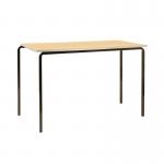 Jemini Polyurethane Edged Class Table 1200x600x760mm BeechSilver (Pack of 4) KF74573 KF74573