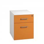 Arista Mobile Under Desk Pedestal White/Orange