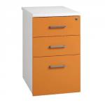 Arista Mobile 800mm Desk High Pedestal White/Orange
