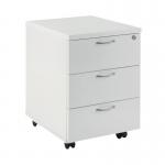 First Mobile 3 Drawer Under Desk Pedestal 404x500x595mm White KF74768 KF74768