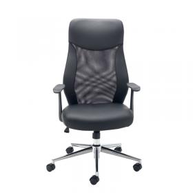 First High Back Operators Chair Mesh Back Black KF74830 KF74830