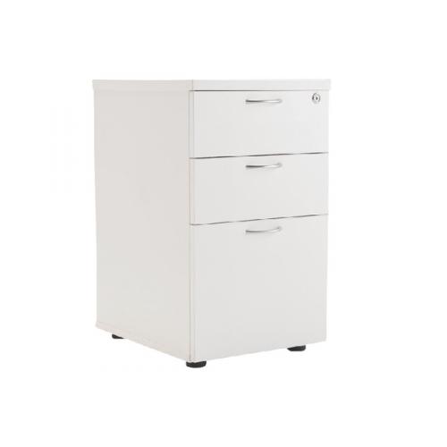 First Tall Under Desk Pedestal 3 Drawer White Kf74835 Kf74835