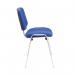 First Ultra Multipurpose Stacking Chair 532x585x805mm Chrome Blue KF74893 KF74893