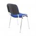 First Ultra Multipurpose Stacking Chair 532x585x805mm Chrome Blue KF74893 KF74893