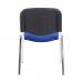 First Ultra Multipurpose Stacking Chair 532x585x805mm Chrome Blue KF74893 KF74893