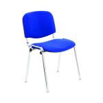 First Ultra Multipurpose Stacking Chair 532x585x805mm Chrome Blue KF74893 KF74893
