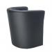 First Tub Chair Leather Look Black KF74899 KF74899