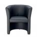 First Tub Chair Leather Look Black KF74899 KF74899