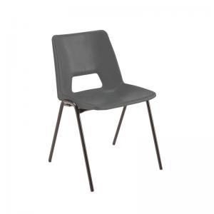 VOW Jemini Stacking Chair 490x475x725mm Polypropylene Black KF74957