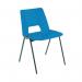 Jemini Stacking Chair 490x475x725mm Polypropylene Blue KF74958 KF74958