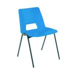 Jemini Stacking Chair 490x475x725mm Polypropylene Blue KF74958 KF74958