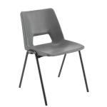 Jemini Polypropylene Stacking Chair Charcoal KF74959 KF74959