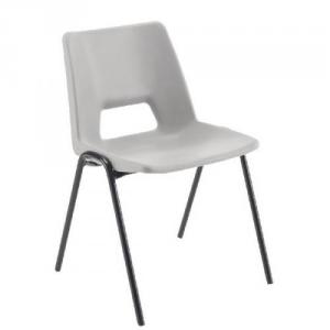 VOW Jemini Stacking Chair 490x475x725mm Polypropylene Grey KF74960