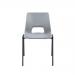 Jemini Stacking Chair 490x475x725mm Polypropylene Grey KF74960 KF74960