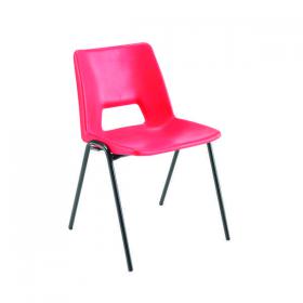Jemini Stacking Chair 490x475x725mm Polypropylene Red KF74961 KF74961