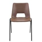 Jemini Polypropylene Stacking Chair Brown (Suitable for indoor and outdoor use) KF74962 KF74962