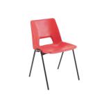 Jemini Polypropylene Stacking Chair 260mm Red KF74975 KF74975