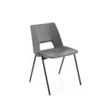 Jemini Polypropylene Stacking Chair 260mm Charcoal KF74990 KF74990