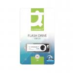 Q-Connect USB 2.0 Swivel 32GB Flash Drive SilverBlack KF76970 KF76970