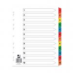 Q-Connect EW Index 1-12 Reinforced Multicoloured (25 Pack) KF76985Q KF76985Q