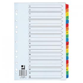 Q-Connect 20 Part A-Z Index Extra Wide Reinforced Multi-Colour Tabs KF76986 KF76986