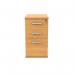 Astin 3 Drawer Desk High Pedestal Lockable 404x600x730mm Norwegian Beech KF77714 KF77714