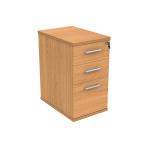 Astin 3 Drawer Desk High Pedestal Lockable 480x680x745mm Norwegian Beech KF77714 KF77714