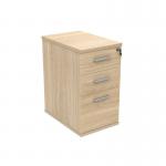 Astin 3 Drawer Desk High Pedestal Lockable 404x600x730mm Canadian Oak KF77715 KF77715