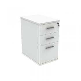 Astin 3 Drawer Desk High Pedestal Lockable 480x680x745mm Arctic White KF77716 KF77716