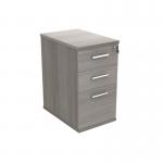 Astin 3 Drawer Desk High Pedestal Lockable 404x600x730mm Alaskan Grey Oak KF77717 KF77717