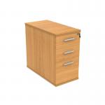 Astin 3 Drawer Desk High Pedestal Lockable 404x800x730mm Norwegian Beech KF77718 KF77718