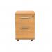 Astin 2 Drawer Mobile Under Desk Pedestal 400x500x590mm Norwegian Beech KF77722 KF77722