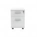 Astin 2 Drawer Mobile Under Desk Pedestal 400x500x590mm Arctic White KF77726 KF77726
