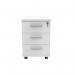 Astin 3 Drawer Mobile Under Desk Pedestal 400x500x590mm Arctic White KF77727 KF77727