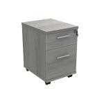 Astin 2 Drawer Mobile Under Desk Pedestal 400x500x590mm Alaskan Grey Oak KF77728 KF77728