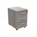 Astin 3 Drawer Mobile Under Desk Pedestal 400x500x590mm Alaskan Grey Oak KF77729 KF77729