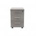 Astin 3 Drawer Mobile Under Desk Pedestal 400x500x590mm Alaskan Grey Oak KF77729 KF77729