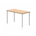 Astin Rectangular Multipurpose Table 1200x600x730mm Norwegian BeechSilver KF77732 KF77732