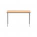 Astin Rectangular Multipurpose Table 1200x600x730mm Norwegian BeechSilver KF77732 KF77732