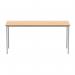 Astin Rectangular Multipurpose Table 1600x600x730mm Norwegian BeechSilver KF77733 KF77733