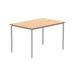 Astin Rectangular Multipurpose Table 1200x800x730mm Norwegian Beech/Silver KF77734 KF77734