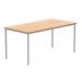 Astin Rectangular Multipurpose Table 1600x800x730mm Norwegian Beech/Silver KF77735 KF77735