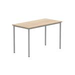 Astin Rectangular Multipurpose Table 1200x600x730mm Canadian Oak/Silver KF77736 KF77736