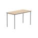 Astin Rectangular Multipurpose Table 1260x900x680mm Canadian Oak/Silver KF77736 KF77736