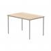 Astin Rectangular Multipurpose Table 1200x800x730mm Canadian Oak/Silver KF77738 KF77738