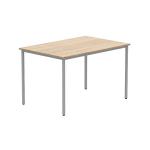 Astin Rectangular Multipurpose Table 1200x800x730mm Canadian Oak/Silver KF77738 KF77738