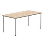 Astin Rectangular Multipurpose Table 1600x800x730mm Canadian Oak/Silver KF77739 KF77739