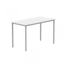 VOW Astin Rectangular Multipurpose Table 1200x600x730mm Arctic WhiteSilver KF77740 KF77740