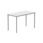 Astin Rectangular Multipurpose Table 1200x600x730mm Arctic White/Silver KF77740 KF77740