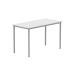 Astin Rectangular Multipurpose Table 1260x900x680mm Arctic White/Silver KF77740 KF77740